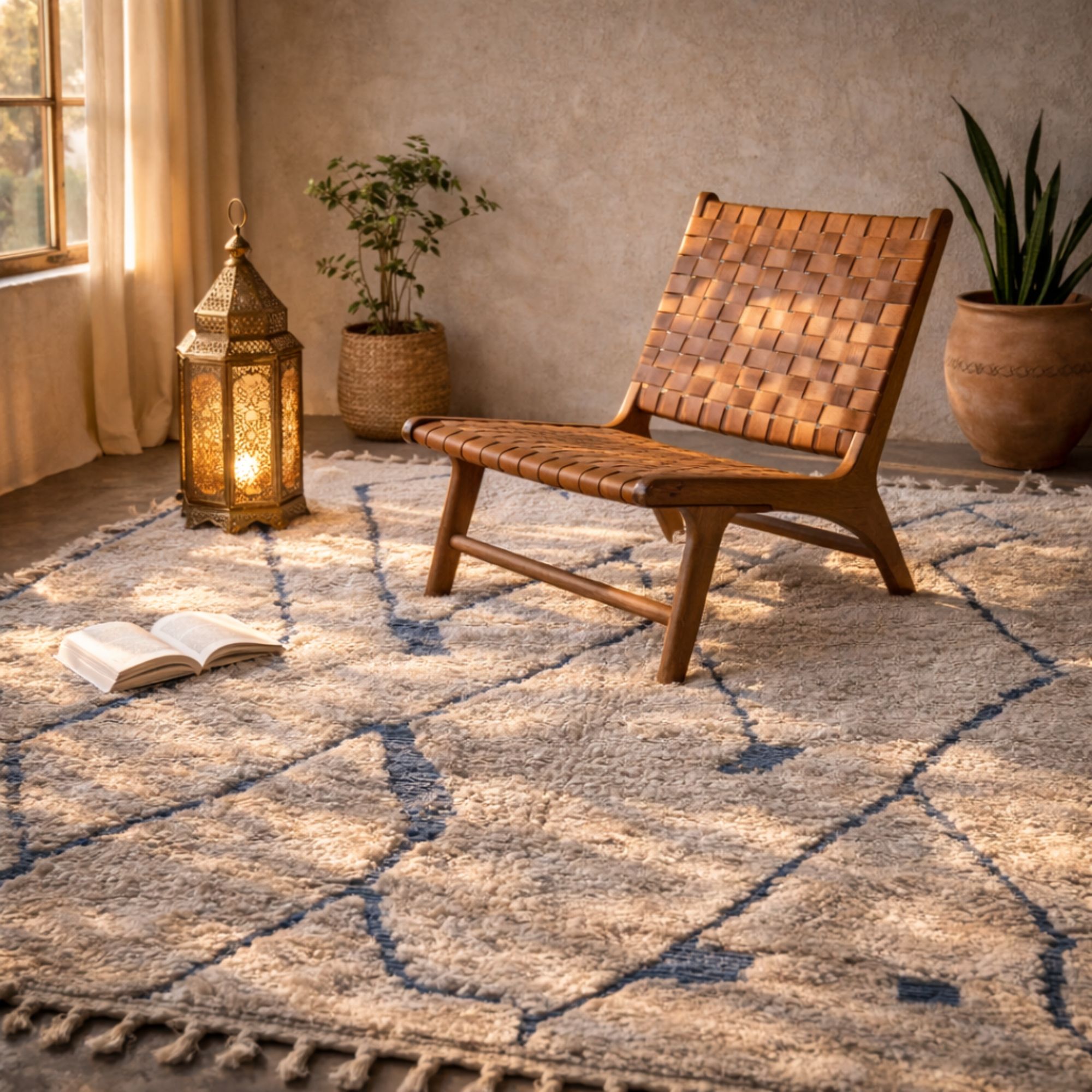 Beni Ourain Moroccan — Authentic Moroccan Beni Ourain Rug — Ivory